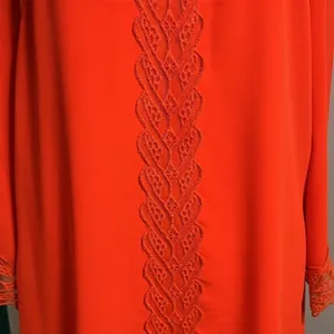ASTR bright coral lace lined drop back dress - xs thumbnail 6