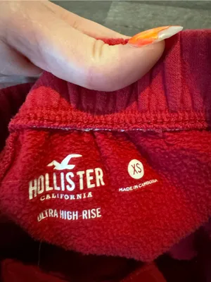 Hollister Red Ultra High Rise Fleece Jogger Sweatpants thumbnail 4