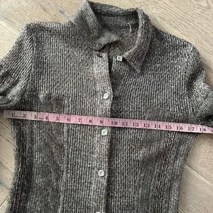 Vintage Brown Open Knit Cardigan Boho Cottagecore Crochet S thumbnail 6