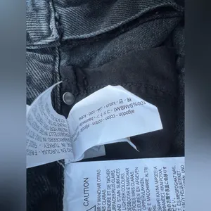 Zara Black washed Frayed Hem Jeans thumbnail 4