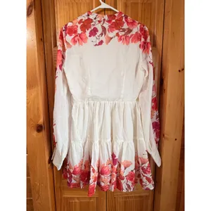NWOT Showpo Becky Mini Dress Sz‎ 6 Wildflower Floral Tiered Ruffle Bishop Sleeve thumbnail 4