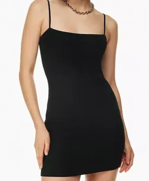 Aritzia Babaton Sculpt Knit Cami Mini Dress Black Stretch Size Medium thumbnail 1
