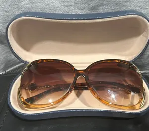 Tortoiseshell Sunglasses with Case Brown thumbnail 1