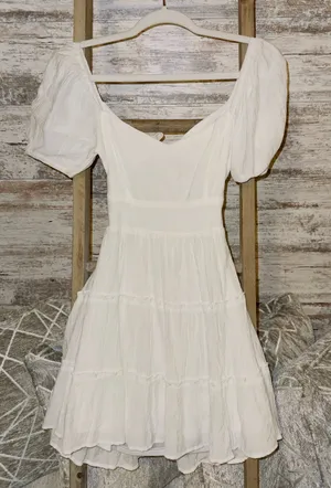 Altar'd State Dress Cut-Out Mini White thumbnail 2