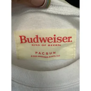 Budweiser PacSun Eagle Graphic Raglan Crewneck Raw Hem Cropped Baby Tee T-Shirt thumbnail 5