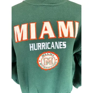 Miami Hurricanes 90s Crable Sportswear Crewneck Sweatshirt XL Green Y2K thumbnail 3