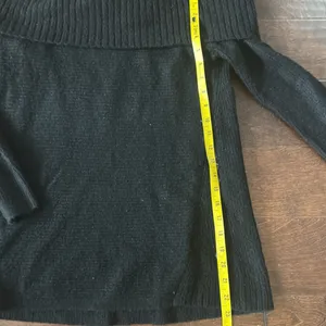 American Eagle Black off shoulder folded collar sweater MSRP $55 thumbnail 2