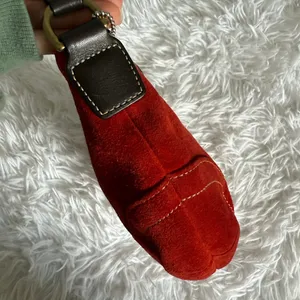 y2k COACH Vintage 4828 Red Suede Hobo Mini Purse Shoulder bag thumbnail 4