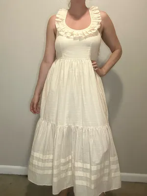 NWT Christy Dawn Clemence Pearl Dress Regenerative Organic Cotton Midi Medium thumbnail 6