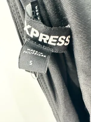 Express NWT‎ Black Velvet Maxi Dress Open Scoop Back Size Small Women's thumbnail 5
