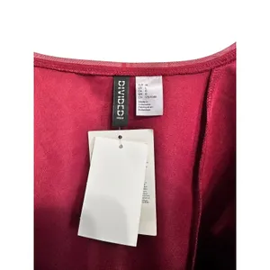 H&M Divided Mini‎ Dress Sleeveless Square Neck Maroon L NEW thumbnail 4