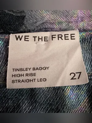 Free People We The Free Tinsley Printed High-Rise Illusions Jeans Sz.27 NWT thumbnail 7
