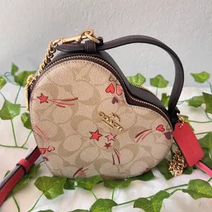 Coach Heart Crossbody In Signature Canvas With Heart And Star Print ck523 thumbnail 1