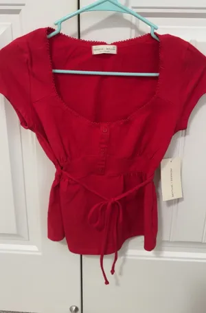 Red Babydoll Top Size XS thumbnail 1