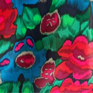 Vintage‎ Scarf Floral Long Jewel Tones Red Green Blue Classic Moody Timeless thumbnail 8