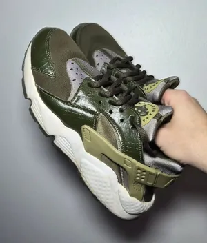 CROC SKIN Sneakers Hurache Olive Green Athletic Sneakers - Casual 6.5 Shoes thumbnail 1