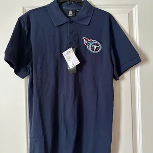 NFL Navy Polo Shirt with Team Logo thumbnail 1