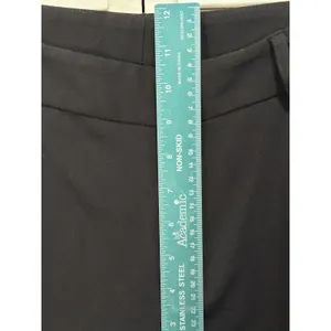 H & W‎ Straight Black Trouser Pants NWT Mid Rise Zip/Slide Hooks Pockets Size 12 thumbnail 3