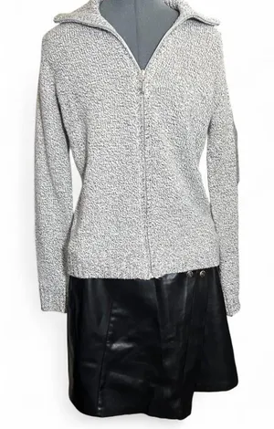 ZARA Black Faux Leather Mini Skirt thumbnail 1