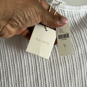 Anthropologie Flat White One-Shoulder Crochet Mini Dress thumbnail 5