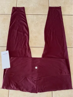 Lululemon Align High Rise 28” Red Merlot Size 16 NWT thumbnail 1