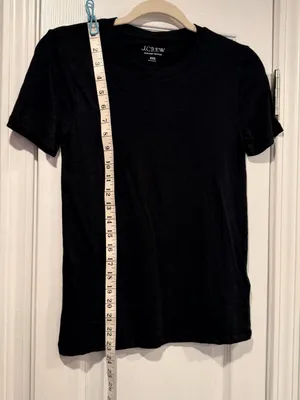 NWOT J. Crew Size XXS Black Vintage Cotton Short Sleeve Crew Neck Tee Shirt thumbnail 7