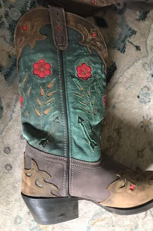 Laredo Knee High Tooled Western Cowgirl Cowboy Boots thumbnail 8