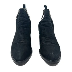 Jeffrey Campbell Ibiza Boone Chelsea Boots‎ Croc Embossed Suede Black US 8 thumbnail 2