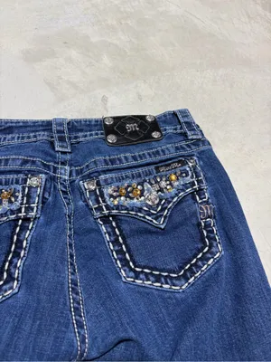Miss me boyfriend capri jeans bejeweled pockets 28 thumbnail 10