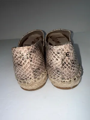 Sam Edelman Taupe Snake-Print Espadrille Flats thumbnail 4
