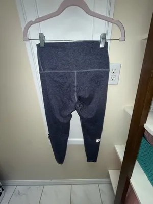 FLEO Heathered Navy Blue Athletic Leggings Medium thumbnail 4