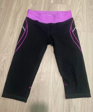 tek gear Black Capri Leggings with Purple Waistband thumbnail 1