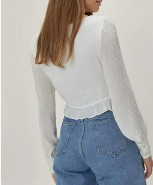 Nasty Gal Cups And Downs Square Neck Crop Top thumbnail 4