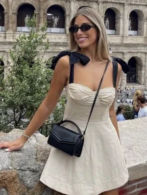 ZARA Linen Mini Dress thumbnail 1