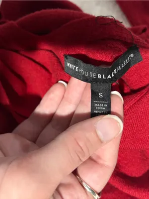 White House black market small red sweater thumbnail 6