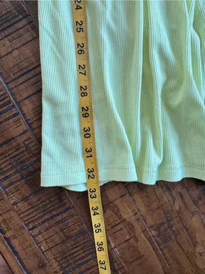 SKIMS neon yellow body con midi dress thumbnail 6