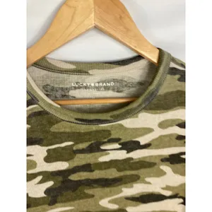 Lucky Brand Camo Thermal Waffle Long Sleeve Top Size Medium thumbnail 3
