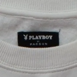 Playboy by PacSun White Surf Classic Hibiscus Floral Crewneck Sweatshirt Womens thumbnail 3
