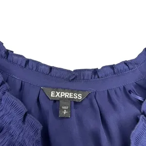 Express Women's Long Sleeve Peasant Blouse Size Small Blue‎ Casual Workwear thumbnail 5