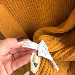 Madewell Madison Rib Side Tie Cardigan In Golden Harvest Camel‎ Tan Brown M thumbnail 9