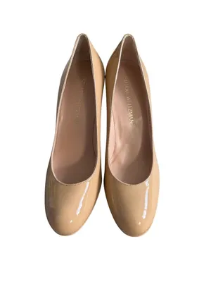 STUART WEITZMAN Nude Patent Leather Pumps Heels Size 8.5 thumbnail 12
