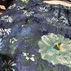 Ann Taylor Loft Navy Blue Winter Garden Floral Flounce Dress Size S‎ Feminine thumbnail 12