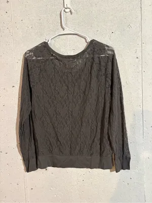 Victoria’s Secret PINK Sheer Lace Long Sleeve Top | Size: Medium thumbnail 3