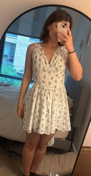 H&M White Floral Sundress thumbnail 1