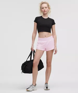 Lululemon Hotty Hot High-Rise Short 2.5” - Pink Organza, Size 10 thumbnail 6