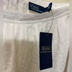 NWT POLO RALPH LAUREN Women’s Eyelet Cotton Mini Skirt White 8 thumbnail 6