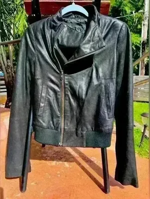 Joe’s Jeans Leather Jacket Medium‎ Goth Emo Punk Moto Festival Concert thumbnail 1