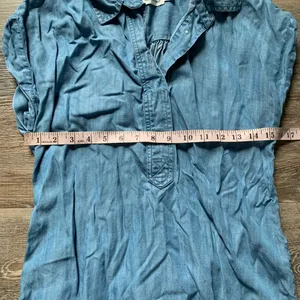 Vineyard Vines Chambray Sleeveless Tunic Blue Dress 2 thumbnail 4