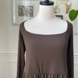 Urban Outfitters Savannah Long Sleeve Knit Romper Brown XL thumbnail 4