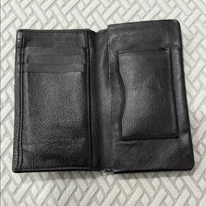 Vintage Coach Classic Black Leather wallet card holder thumbnail 3